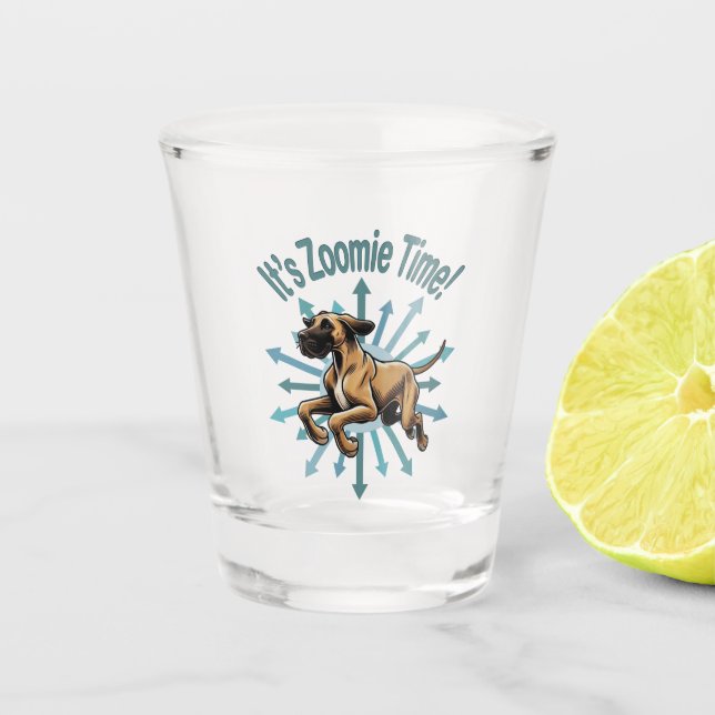 Vaso De Chupito Es la hora de Zoomie el gran danés (Anverso)