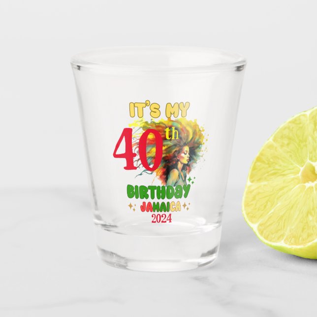 Vaso De Chupito Es mi séquito, Chica Fiesta de vacaciones de Jamai (Anverso)