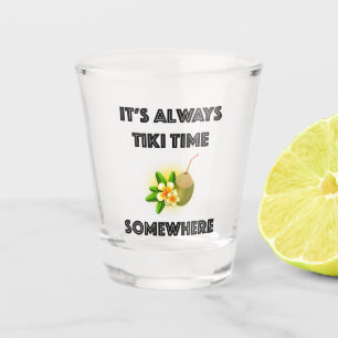 Vaso De Chupito Es siempre fiesta de Tiki del tiempo de Tiki en