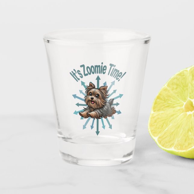 Vaso De Chupito Es Zoomie Time Yorkshire Terrier (Anverso)