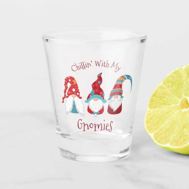 Vaso De Chupito Escalofriante con mi fiesta graciosa y moderna de  (Anverso)