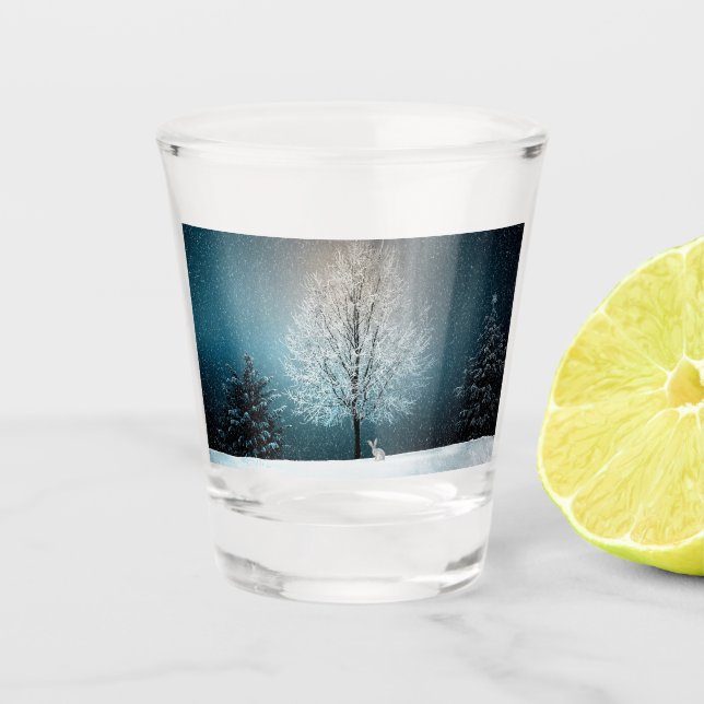 Vaso De Chupito Escena de invierno (Anverso)