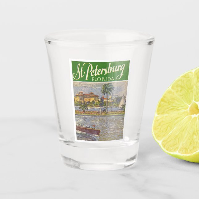 Vaso De Chupito Escena de San Petersburgo Florida de 1926 (Anverso)