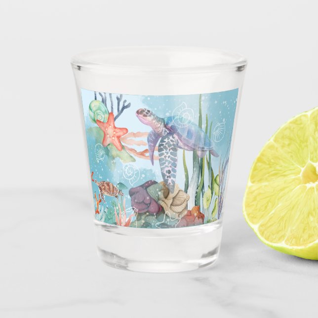 Vaso De Chupito Escena submarina (Anverso)