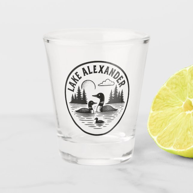 Vaso De Chupito Escenario natural de la cabaña del lago Alexander  (Anverso)