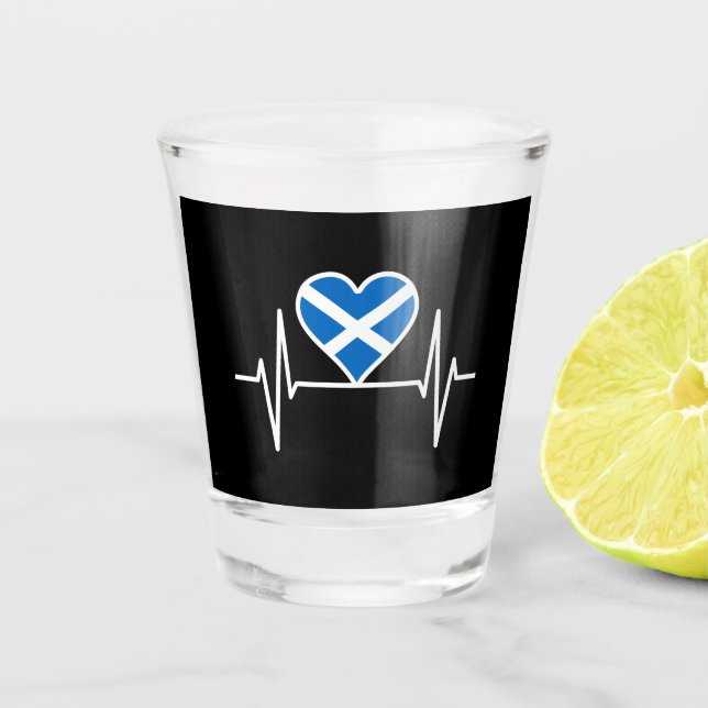 Vaso De Chupito Escocia: latido de la bandera de Escocia (Anverso)