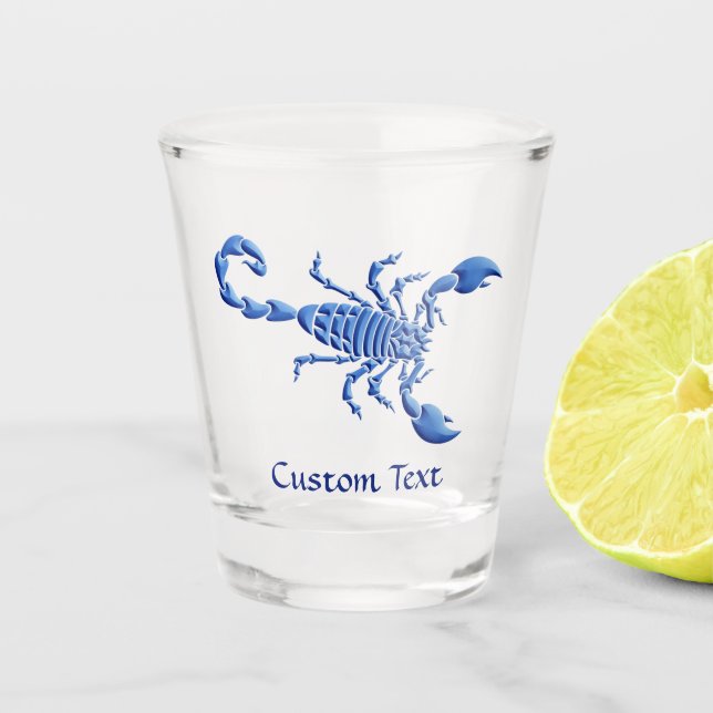 Vaso De Chupito Escorpión azul (Anverso)