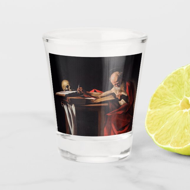 Vaso De Chupito Escritura de Saint Jerome (por Caravaggio) (Anverso)