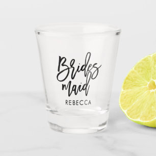 Vaso De Chupito Escritura elegante "dama de honor" personalizada