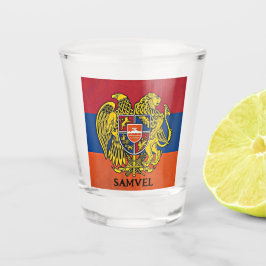 Vaso De Chupito Escudo de armas de bandera armenia Rótulo heráldic