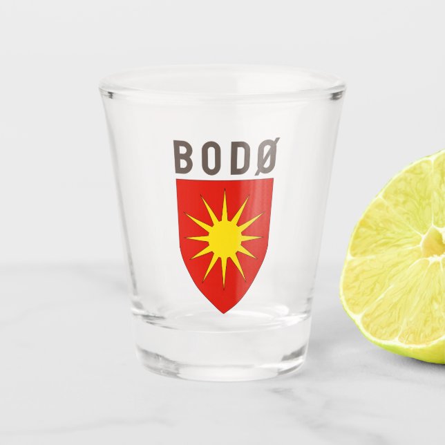 Vaso De Chupito Escudo de armas de Bodø - NORUEGA (Anverso)