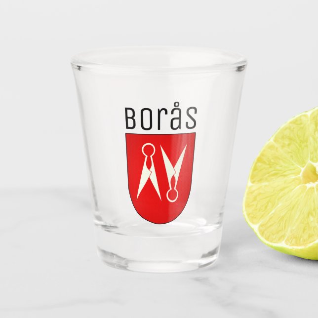 Vaso De Chupito Escudo de armas de Borås, Suecia (Anverso)