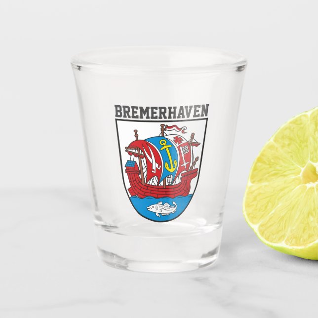 Vaso De Chupito Escudo de armas de Bremerhaven, Alemania (Anverso)