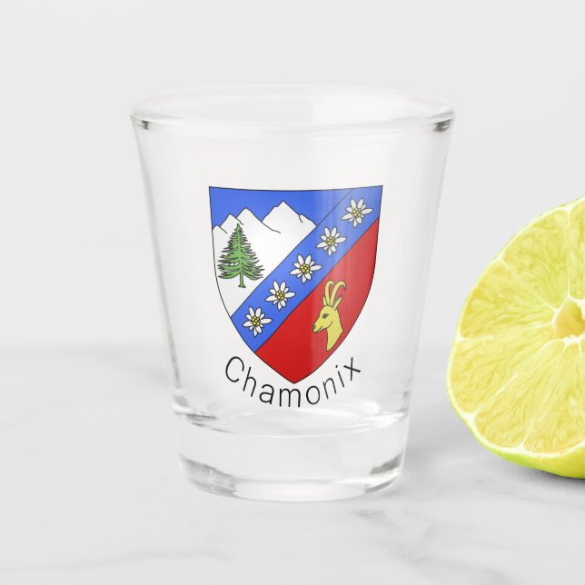 Vaso De Chupito Escudo de armas de Chamonix (Anverso)