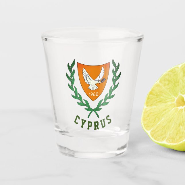 Vaso De Chupito Escudo de armas de CHIPRE (Anverso)