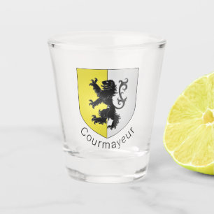 Vaso De Chupito Escudo de armas de Courmayeur, Val d'Aosta