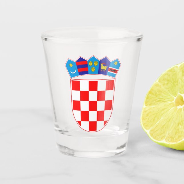 Vaso De Chupito Escudo de armas de Croacia (Anverso)
