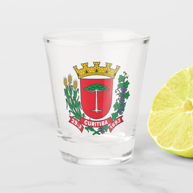 Vaso De Chupito Escudo de armas de Curitiba (Brasil) (Anverso)