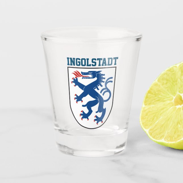 Vaso De Chupito Escudo de armas de Ingolstadt, Baviera - ALEMANIA (Anverso)