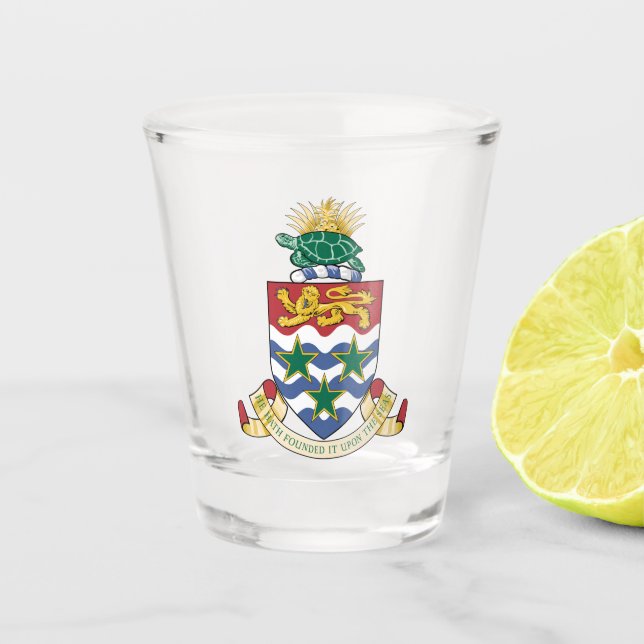 Vaso De Chupito Escudo de armas de las Islas Caimán (Anverso)