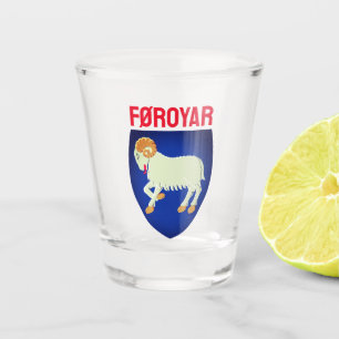 Vaso De Chupito Escudo de armas de las Islas Feroe (DINAMARCA)