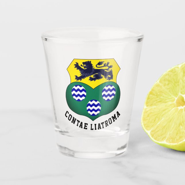 Vaso De Chupito Escudo de armas de Leitrim, Irlanda (Anverso)