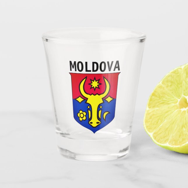 Vaso De Chupito Escudo de armas de Moldova (Anverso)