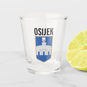 Vaso De Chupito Escudo de armas de Osijek, Croacia
