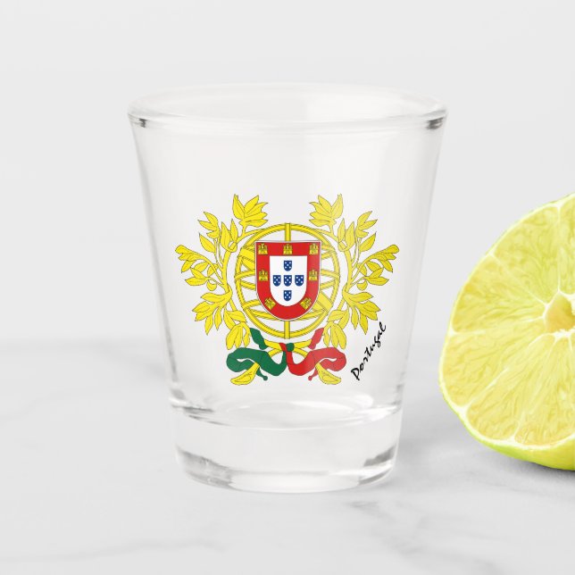 Vaso De Chupito Escudo de armas de Portugal y Portugal, bandera/fi (Anverso)
