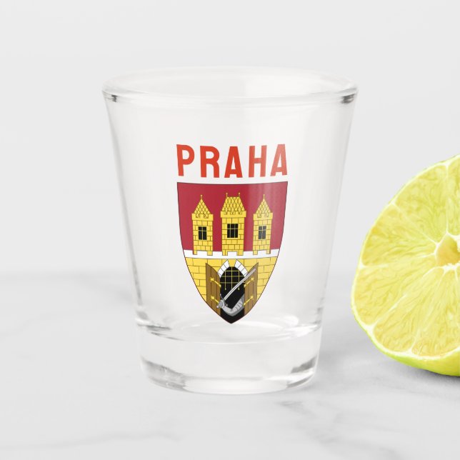 Vaso De Chupito Escudo de armas de Praga, República Checa (Anverso)
