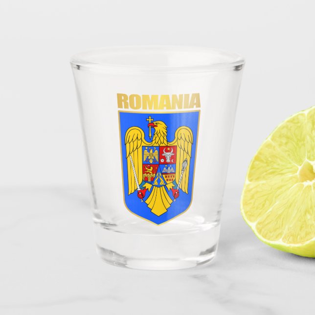 Vaso De Chupito Escudo de armas de Rumania (Anverso)