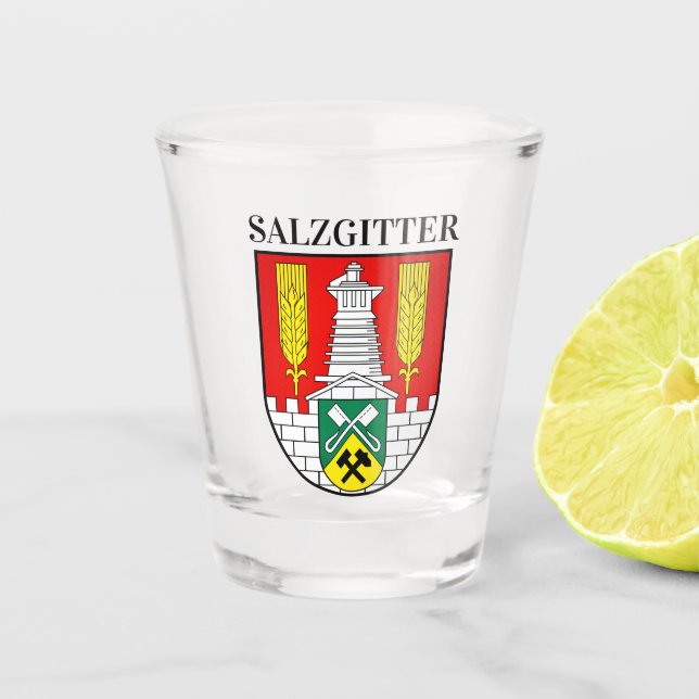 Vaso De Chupito Escudo de armas de Salzgitter, Alemania (Anverso)