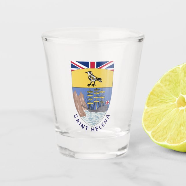 Vaso De Chupito Escudo de armas de Santa Elena (Anverso)
