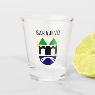 Vaso De Chupito Escudo de armas de Sarajevo, Bosnia y Herzegovina