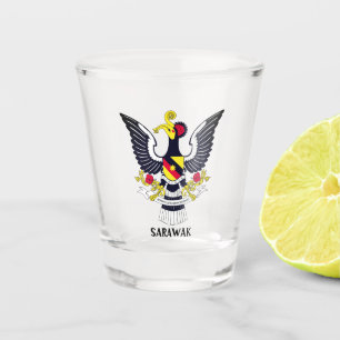 Vaso De Chupito Escudo de armas de Sarawak - MALASIA