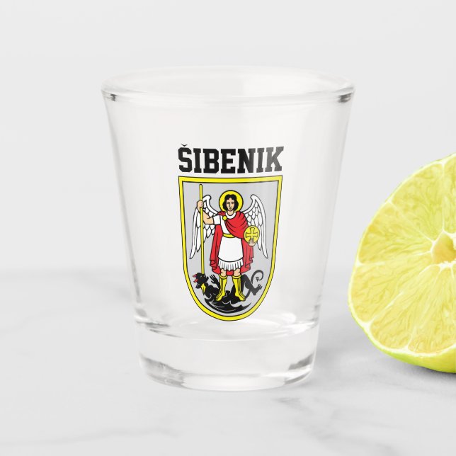 Vaso De Chupito Escudo de armas de Šibenik - Croacia (Anverso)