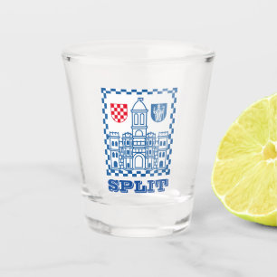 Vaso De Chupito Escudo de armas de Split, Croacia