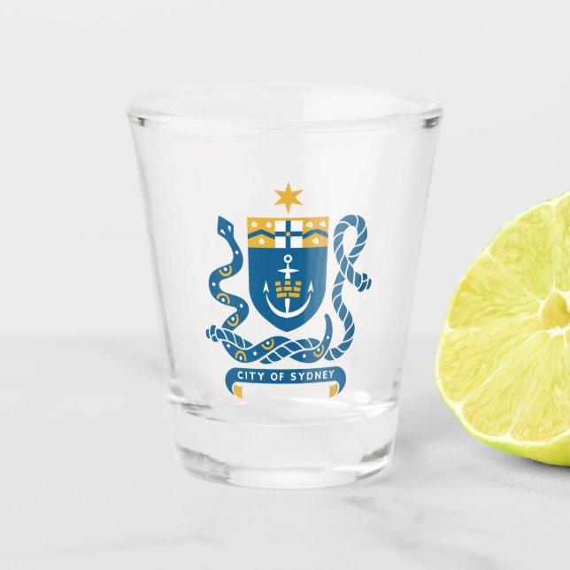 Vaso De Chupito Escudo de armas de Sydney (Australia) (Anverso)