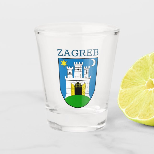 Vaso De Chupito Escudo de armas de Zagreb (Anverso)