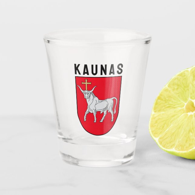 Vaso De Chupito Escudo de armas Kaunas, Lituania (Anverso)
