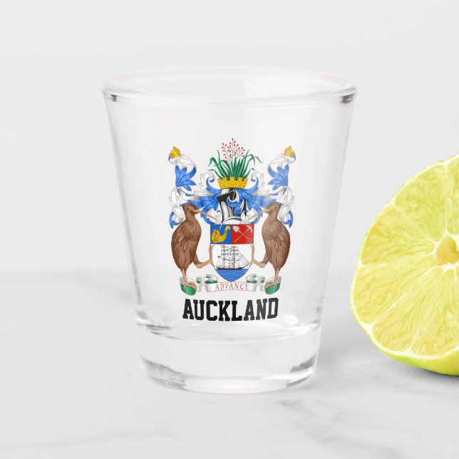 Vaso De Chupito Escudo de Auckland, Nueva Zelanda (Anverso)