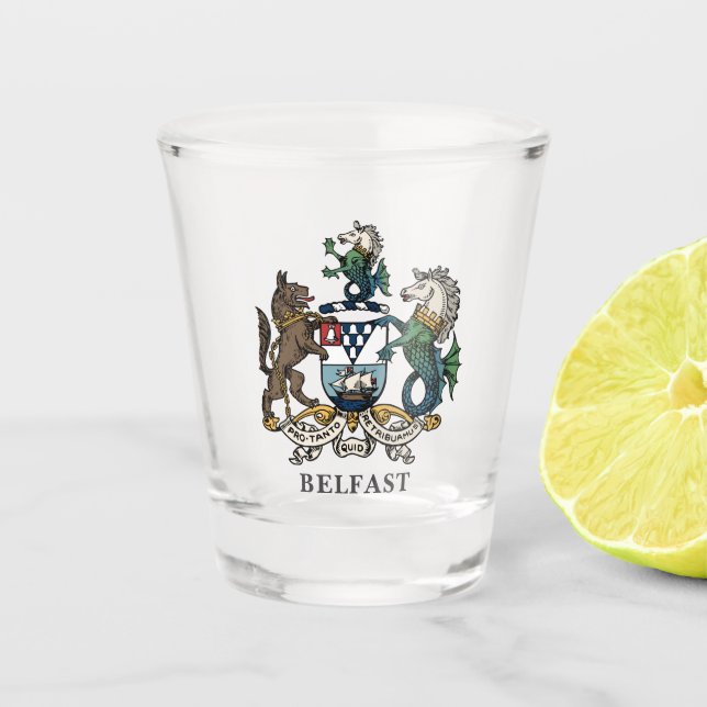 Vaso De Chupito Escudo de Belfast (Anverso)