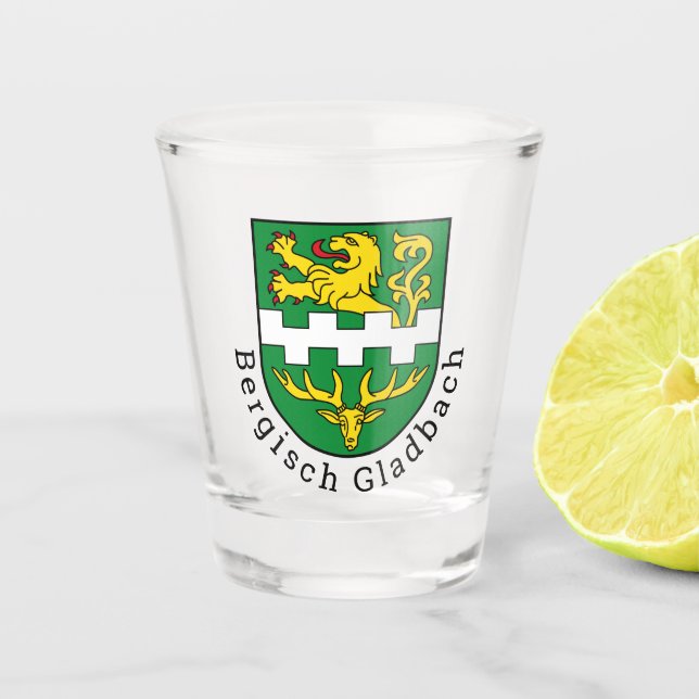 Vaso De Chupito Escudo de Bergisch Gladbach, Alemania (Anverso)