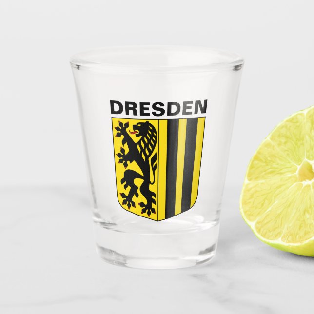 Vaso De Chupito Escudo de Dresden, Alemania (Anverso)