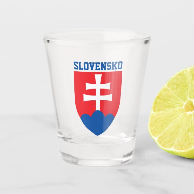 Vaso De Chupito Escudo de Eslovaquia (Anverso)