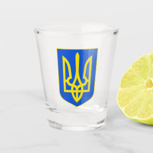 Vaso De Chupito Escudo de Estado de Ucrania Tridente Dorado Arte F