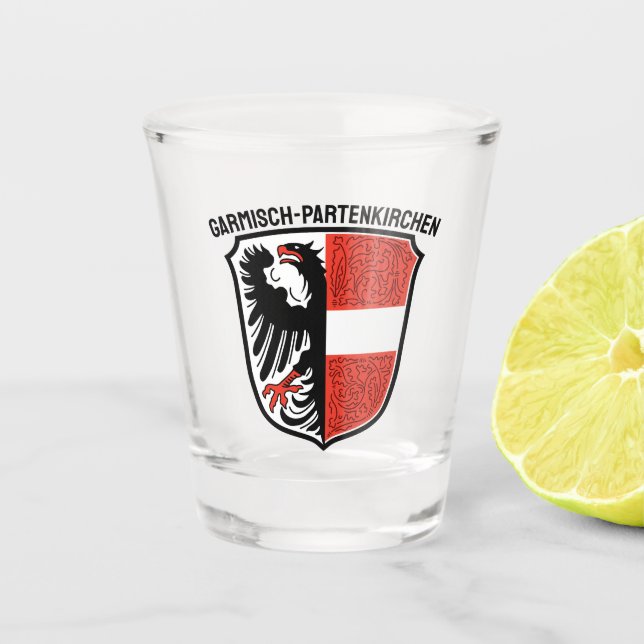 Vaso De Chupito Escudo de Garmisch-Partenkirchen, Alemania (Anverso)