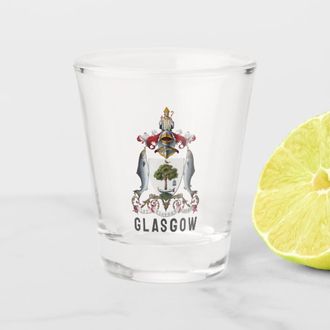 Vaso De Chupito Escudo de Glasgow, ESCOCIA (Anverso)