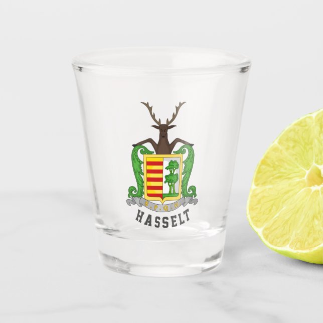 Vaso De Chupito Escudo de Hasselt, Bélgica (Anverso)