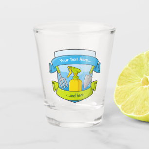 Vaso De Chupito Escudo de jardinería con pancartas
